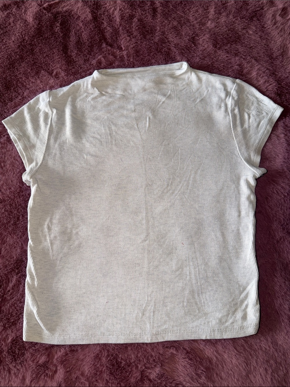 Women’s XS White Ribbed Short Sleeve Top